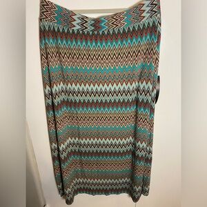 Women’s CB Established 1962 Chevron Print Maxi Skirt Size 1X